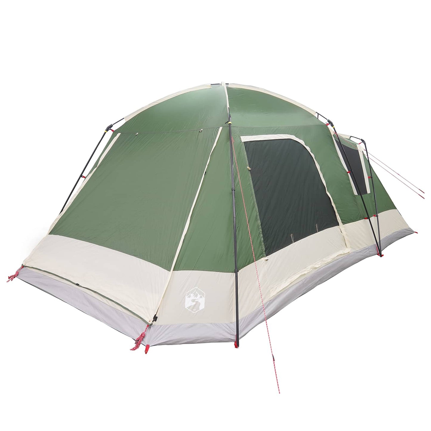 vidaXL Cabin Tent with Roof Green 12-Person Polyester and Steel