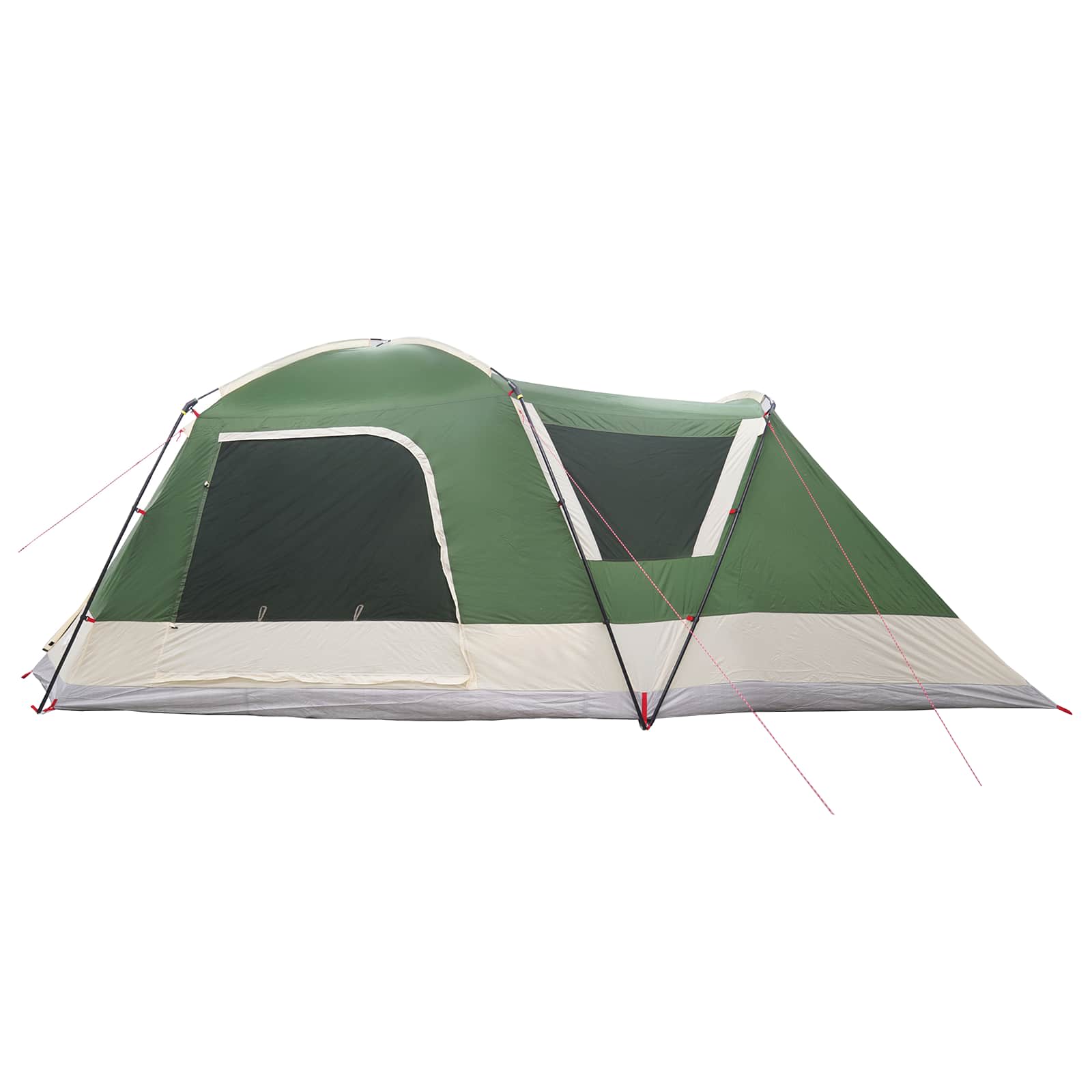 vidaXL Cabin Tent with Roof Green 12-Person Polyester and Steel