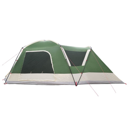 vidaXL Cabin Tent with Roof Green 12-Person Polyester and Steel