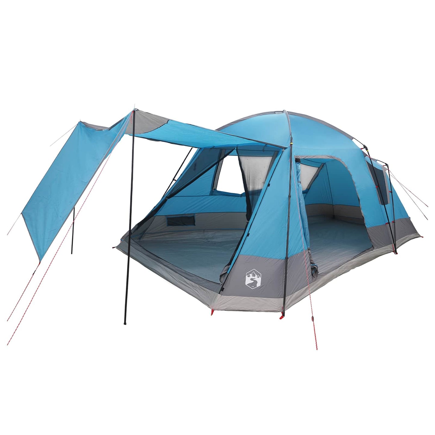 vidaXL Cabin Tent with Roof Blue 12-Person Polyester and Steel
