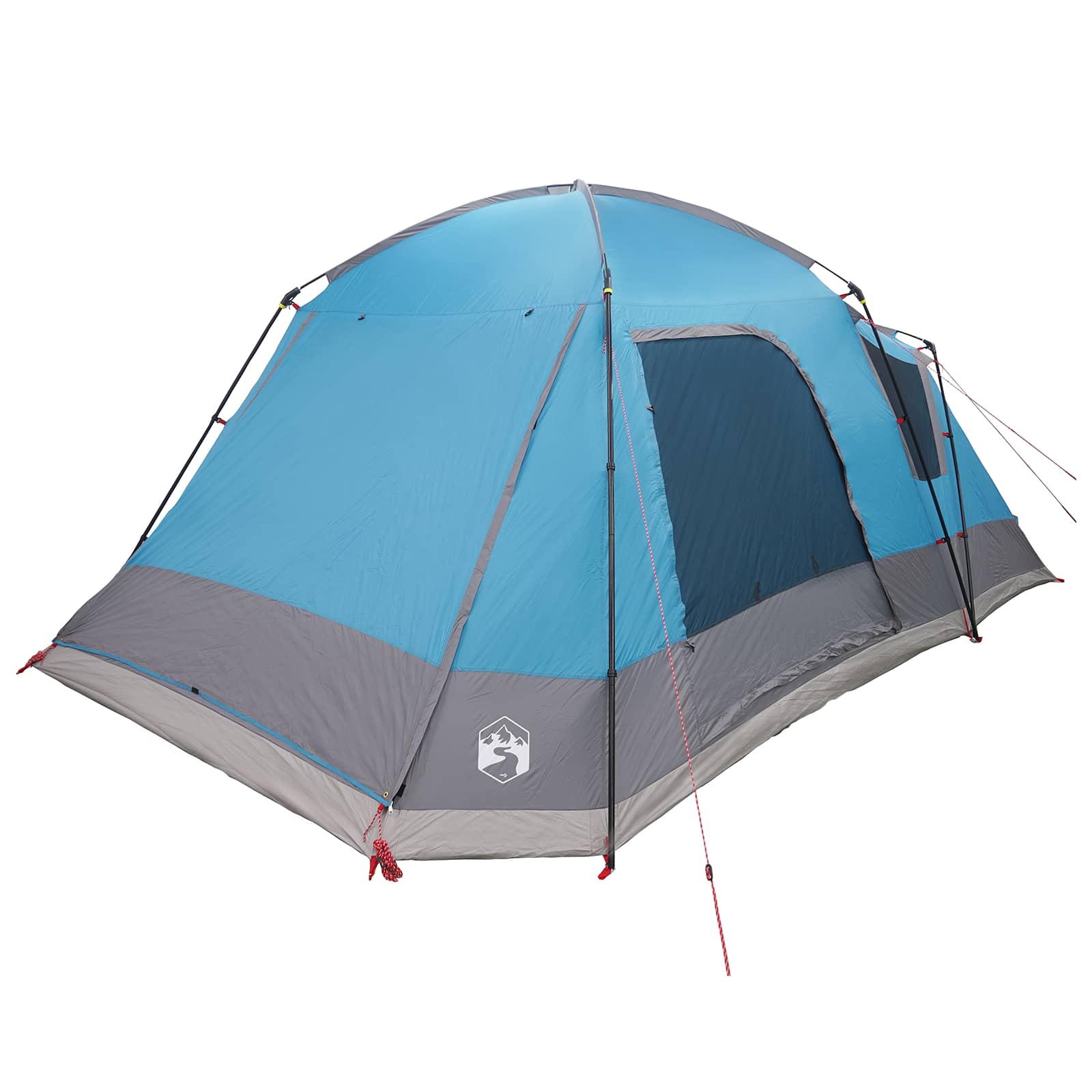 vidaXL Cabin Tent with Roof Blue 12-Person Polyester and Steel