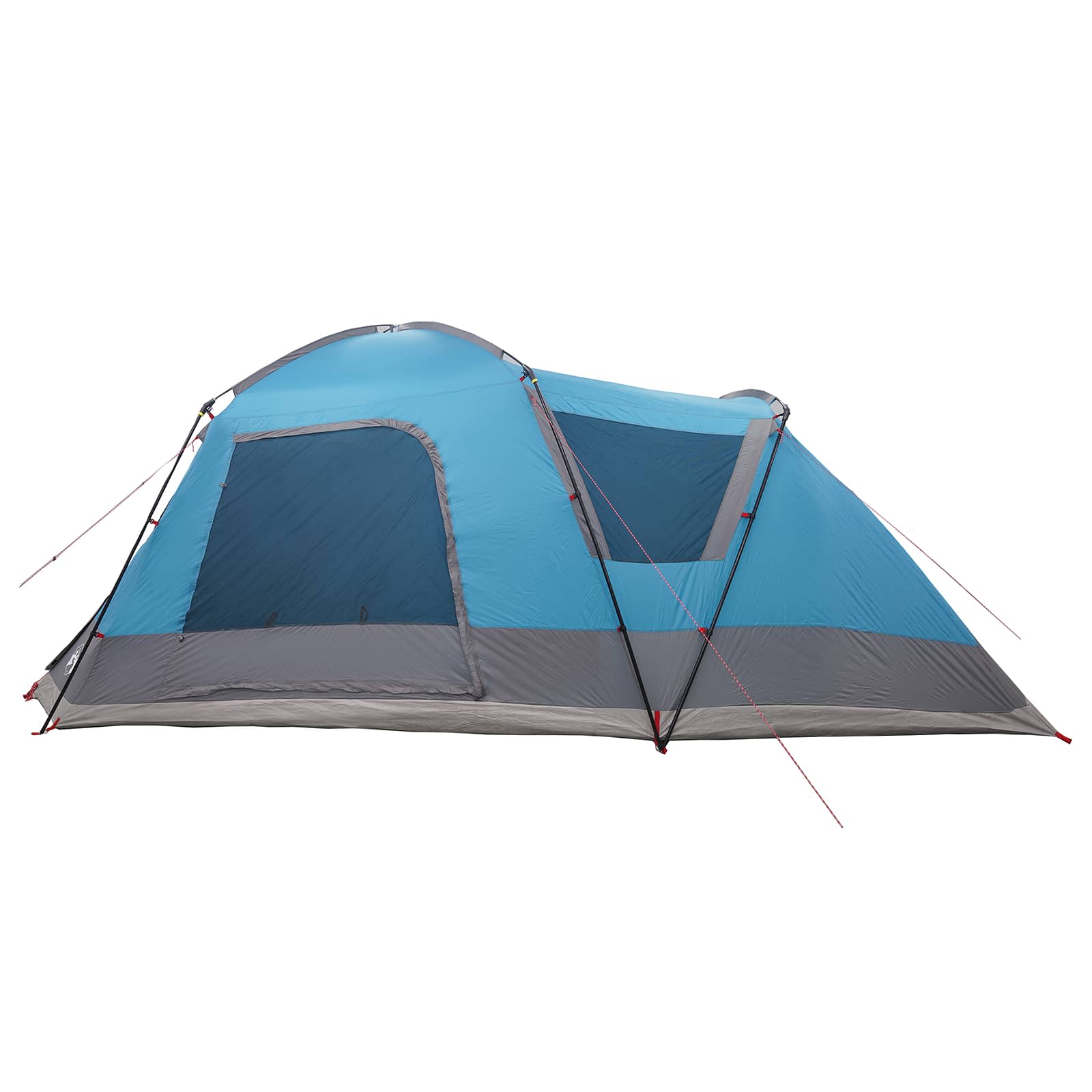vidaXL Cabin Tent with Roof Blue 12-Person Polyester and Steel