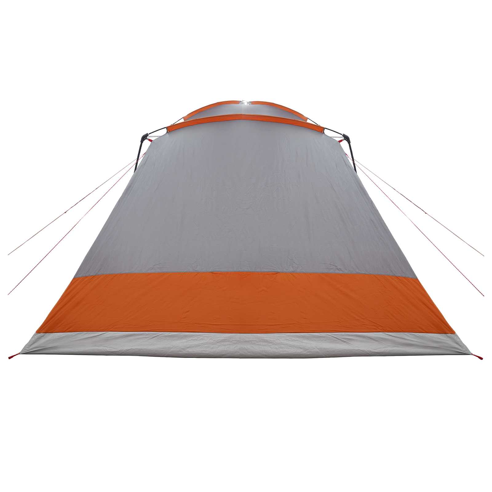vidaXL Cabin Tent Grey and Orange 12-Person Polyester and Steel