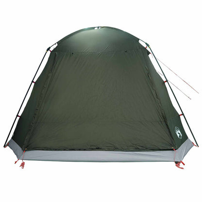 vidaXL Cabin Tent with Roof Army green 12-Person Polyester and Steel