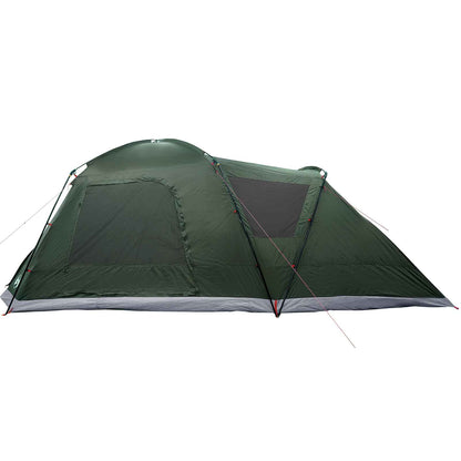 vidaXL Cabin Tent with Roof Army green 12-Person Polyester and Steel
