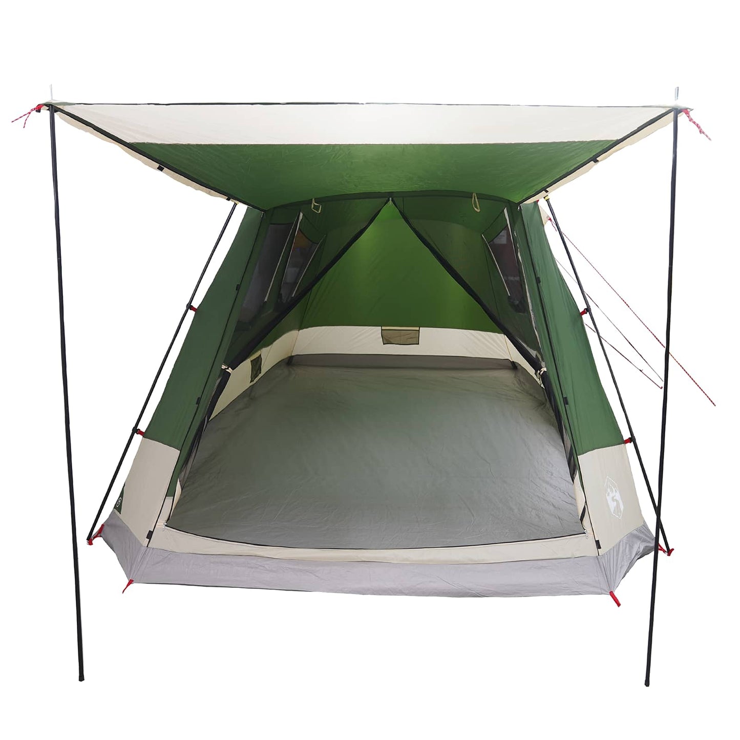 vidaXL Cabin Tent with Roof Green 8-Person Polyester and Steel