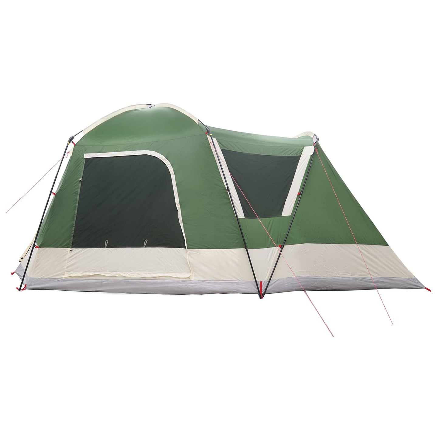 vidaXL Cabin Tent with Roof Green 8-Person Polyester and Steel