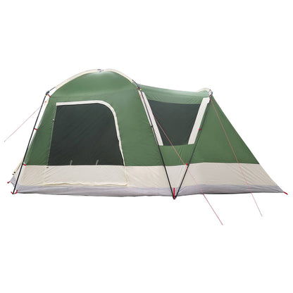 vidaXL Cabin Tent with Roof Green 8-Person Polyester and Steel