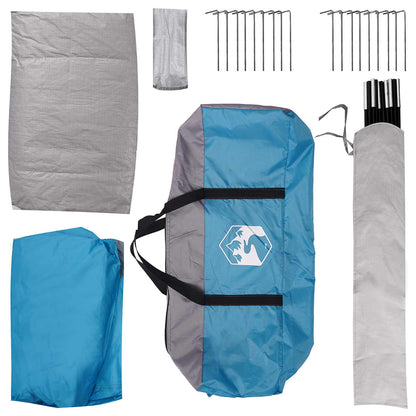 vidaXL Cabin Tent with Roof Blue 8-Person Polyester and Steel