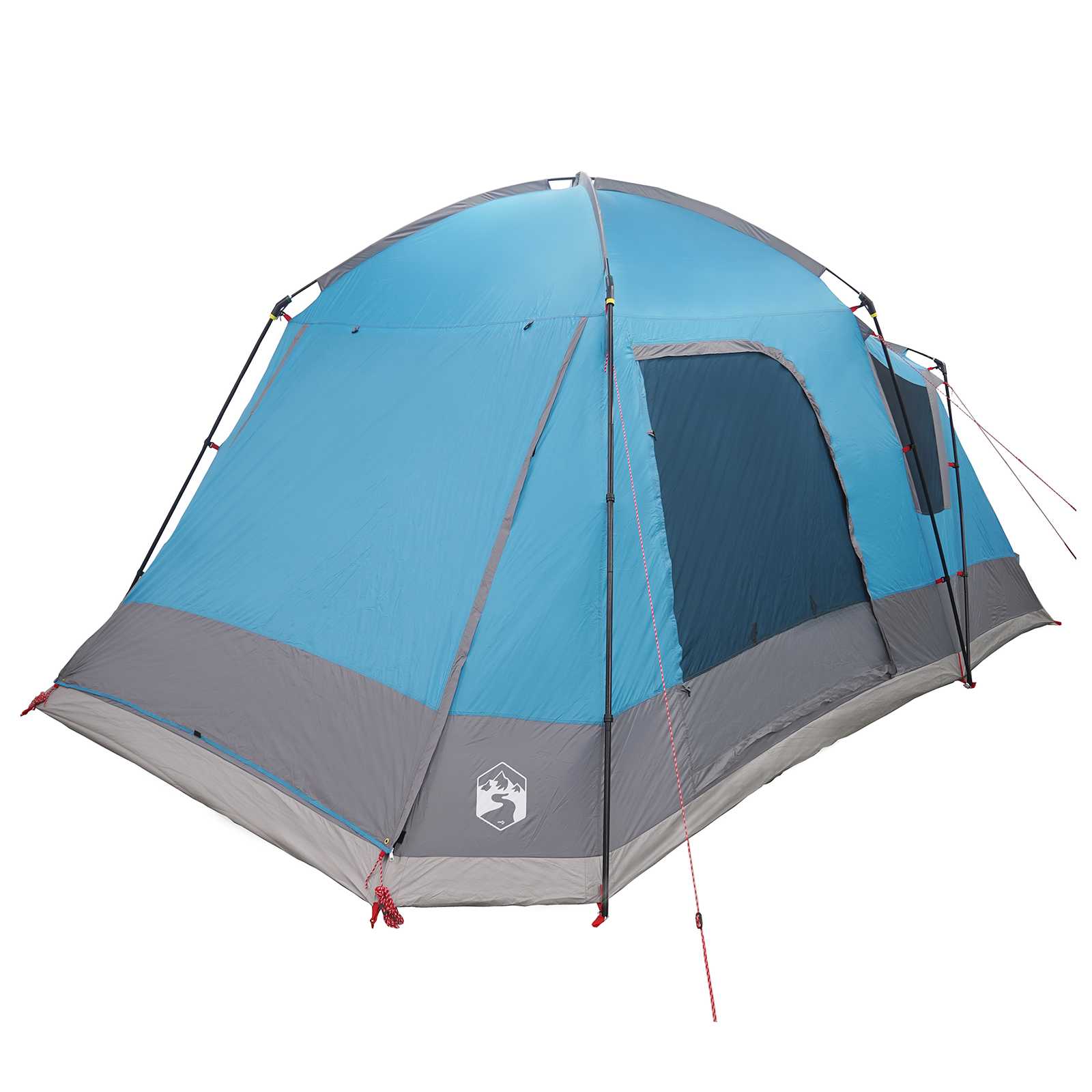 vidaXL Cabin Tent with Roof Blue 8-Person Polyester and Steel