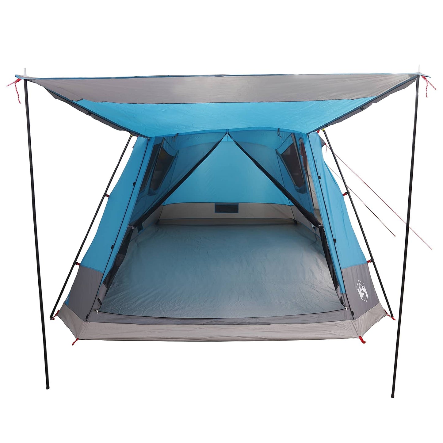 vidaXL Cabin Tent with Roof Blue 8-Person Polyester and Steel