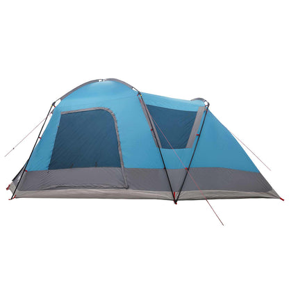vidaXL Cabin Tent with Roof Blue 8-Person Polyester and Steel