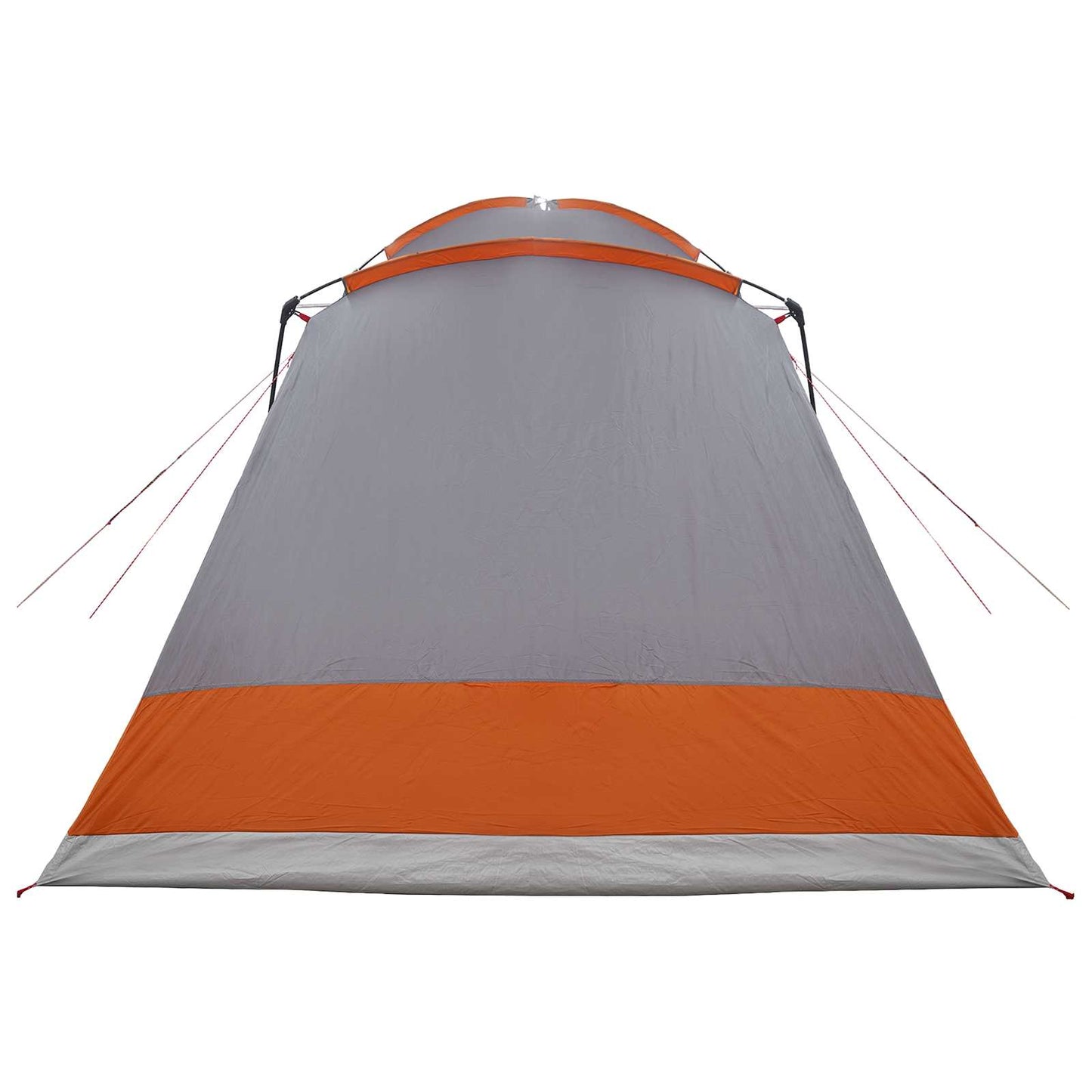 vidaXL Cabin Tent Grey and Orange 8-Person Polyester and Steel
