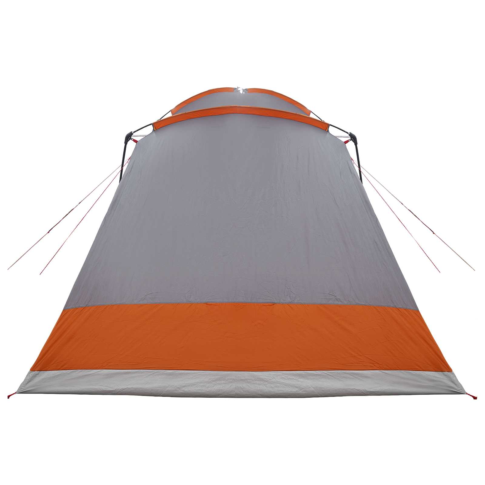 vidaXL Cabin Tent Grey and Orange 8-Person Polyester and Steel