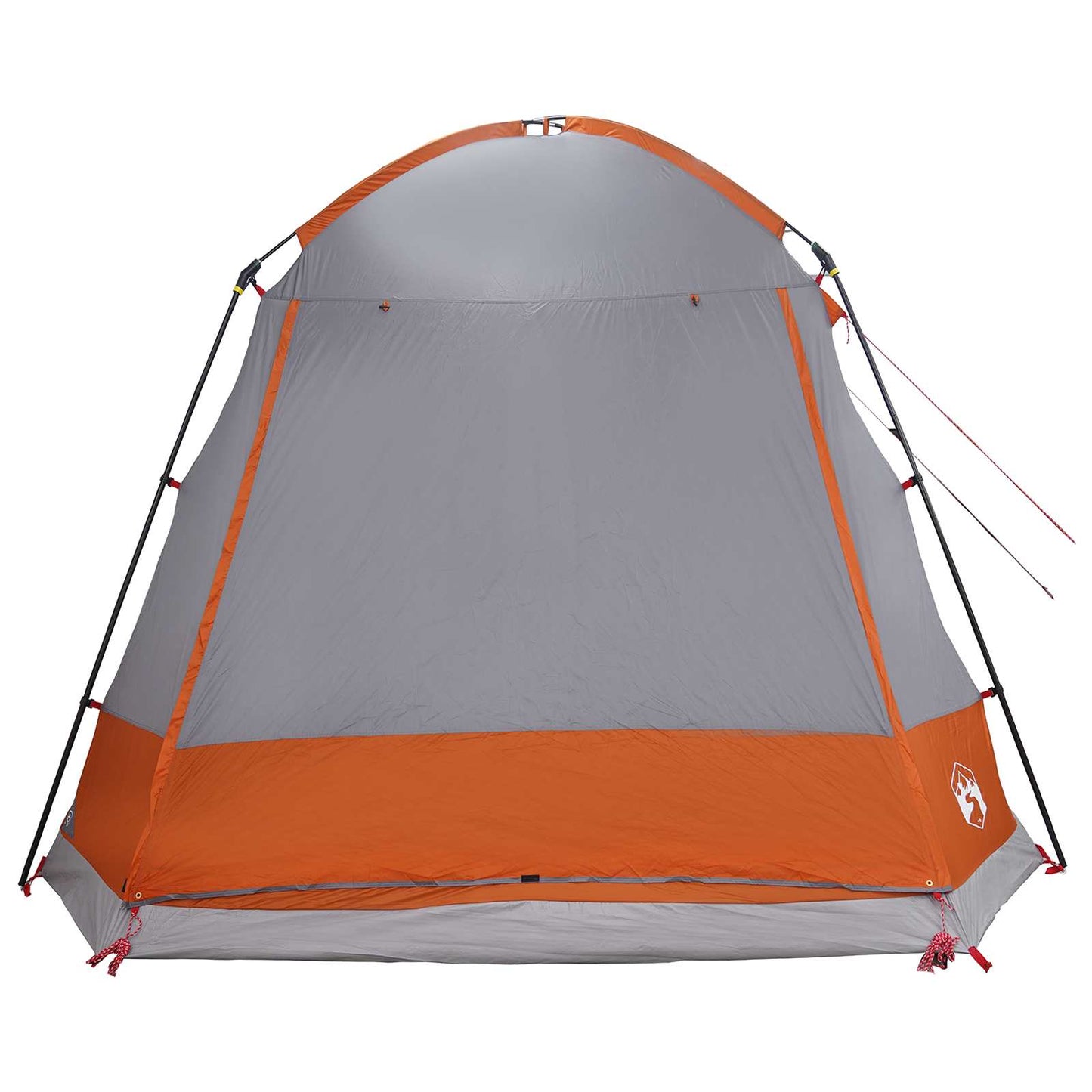 vidaXL Cabin Tent Grey and Orange 8-Person Polyester and Steel