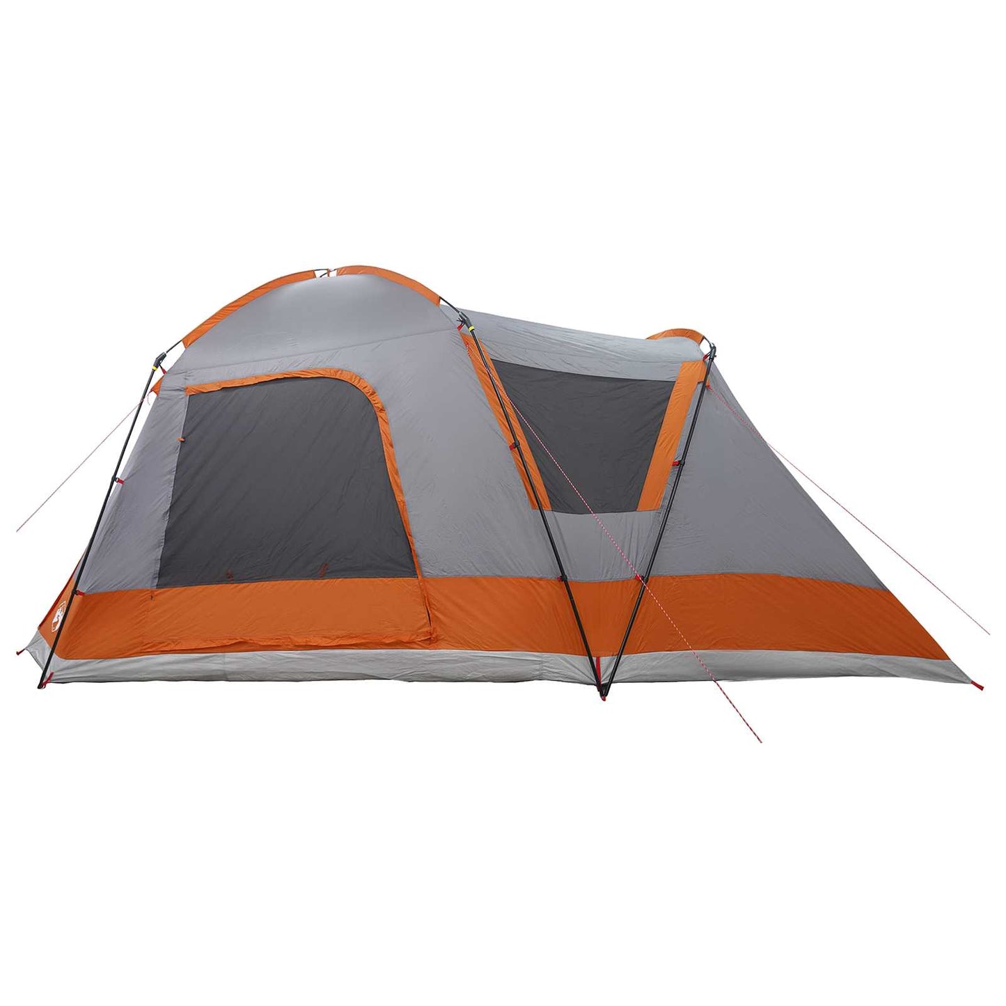 vidaXL Cabin Tent Grey and Orange 8-Person Polyester and Steel