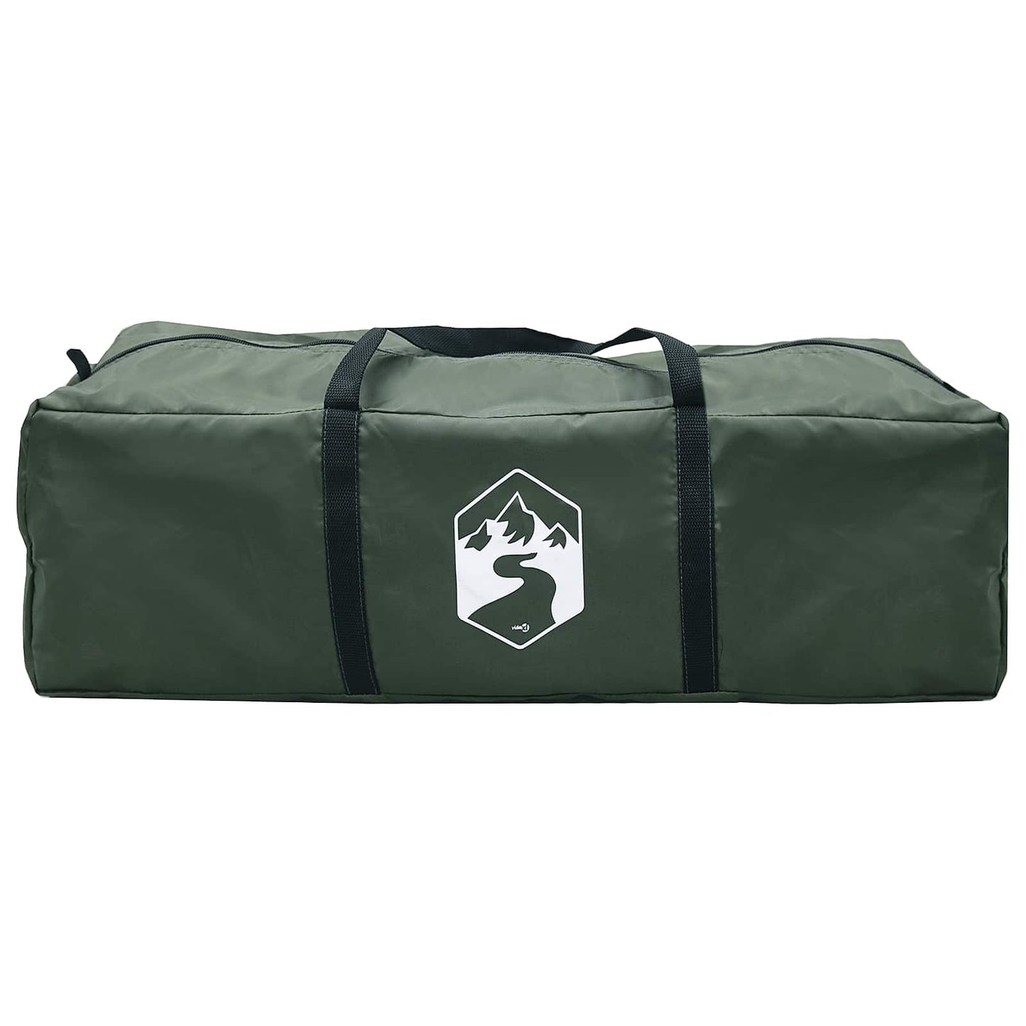 vidaXL Cabin Tent with Roof Army green 8-Person Polyester and Steel