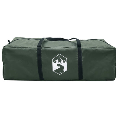 vidaXL Cabin Tent with Roof Army green 8-Person Polyester and Steel
