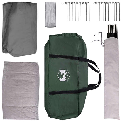 vidaXL Cabin Tent with Roof Army green 8-Person Polyester and Steel