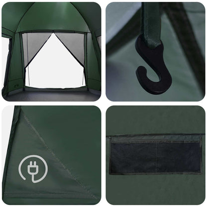 vidaXL Cabin Tent with Roof Army green 8-Person Polyester and Steel