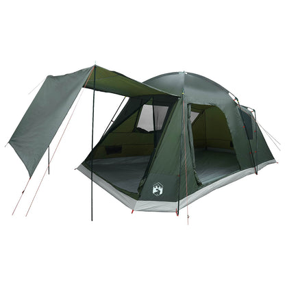 vidaXL Cabin Tent with Roof Army green 8-Person Polyester and Steel