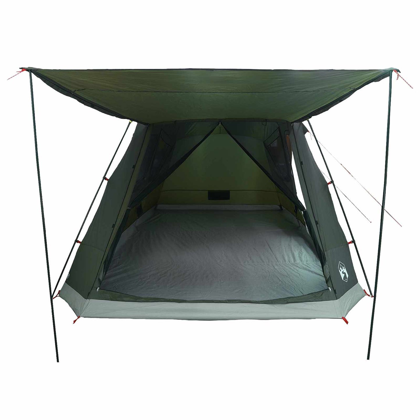 vidaXL Cabin Tent with Roof Army green 8-Person Polyester and Steel