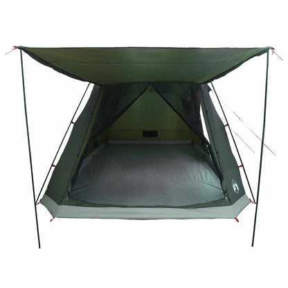 vidaXL Cabin Tent with Roof Army green 8-Person Polyester and Steel