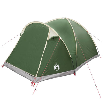 vidaXL Cabin Tent with Roof Green 4-Person Polyester and Steel