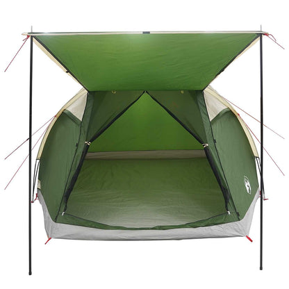 vidaXL Cabin Tent with Roof Green 4-Person Polyester and Steel