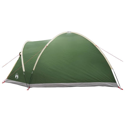 vidaXL Cabin Tent with Roof Green 4-Person Polyester and Steel