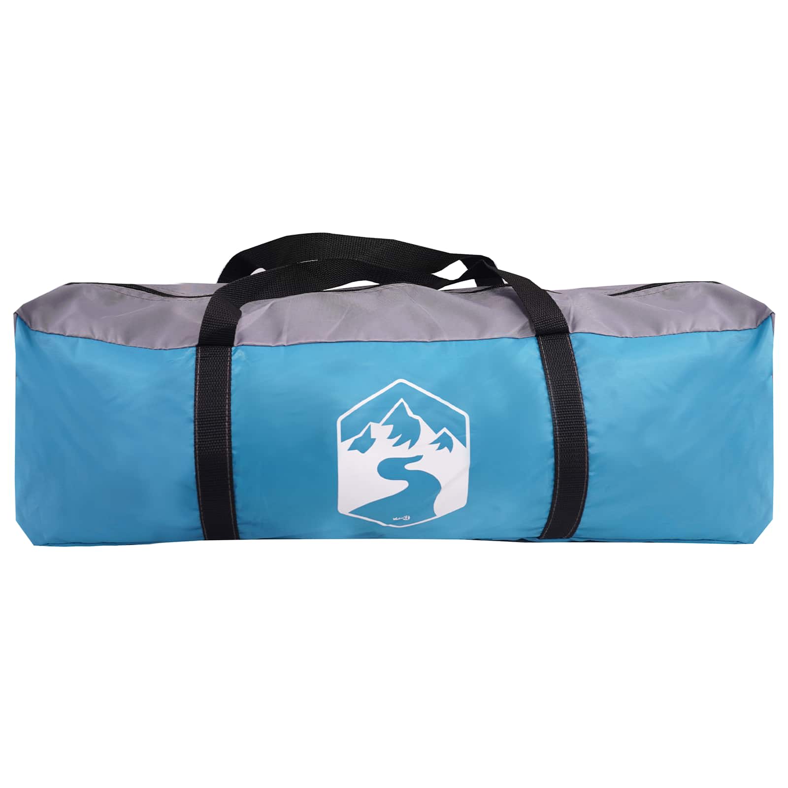 vidaXL Cabin Tent with Roof Blue 4-Person Polyester and Steel