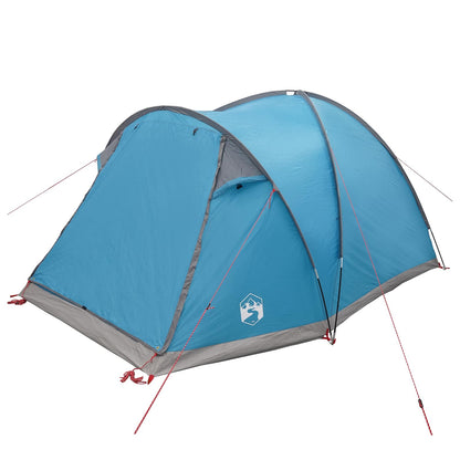 vidaXL Cabin Tent with Roof Blue 4-Person Polyester and Steel