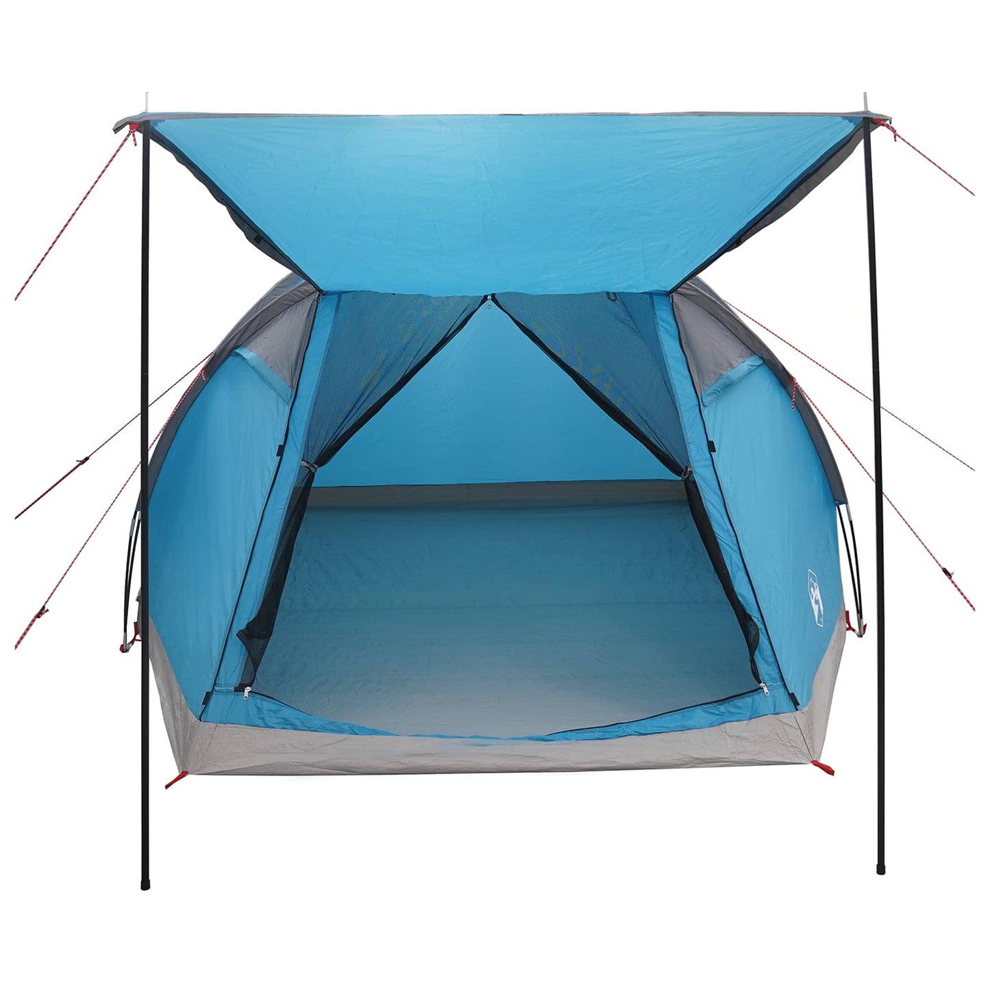 vidaXL Cabin Tent with Roof Blue 4-Person Polyester and Steel