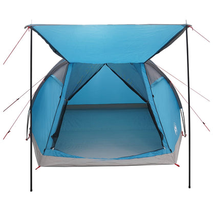 vidaXL Cabin Tent with Roof Blue 4-Person Polyester and Steel