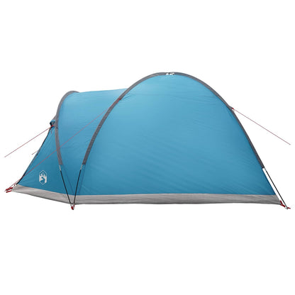 vidaXL Cabin Tent with Roof Blue 4-Person Polyester and Steel