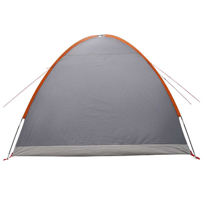 vidaXL Cabin Tent Grey and Orange 4-Person Polyester and Steel