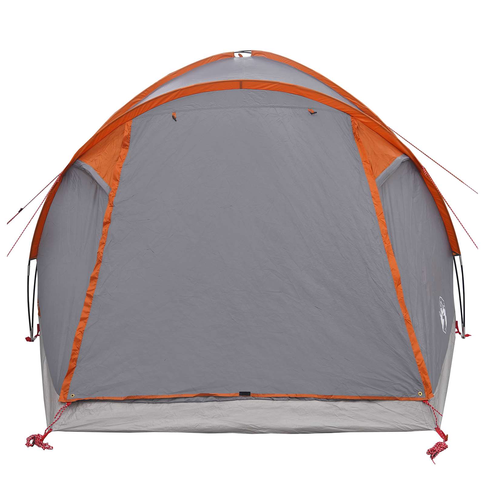 vidaXL Cabin Tent Grey and Orange 4-Person Polyester and Steel