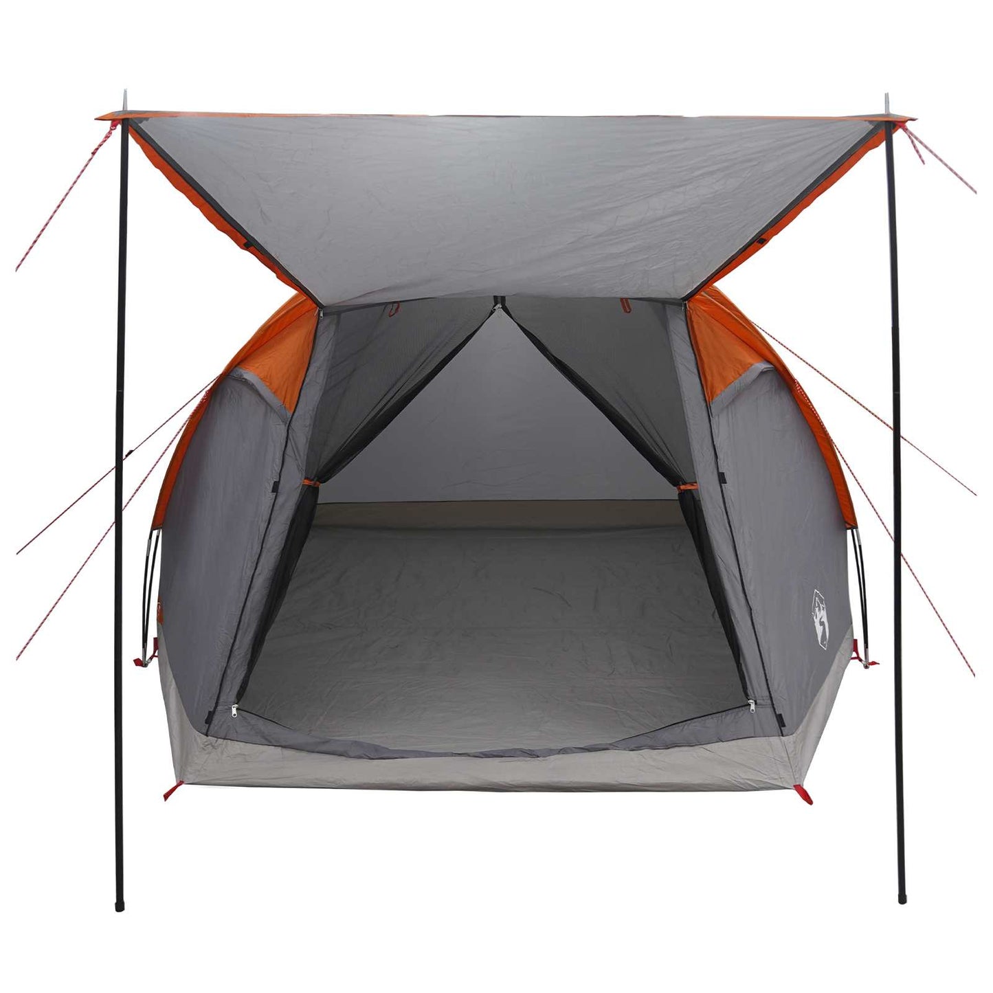 vidaXL Cabin Tent Grey and Orange 4-Person Polyester and Steel