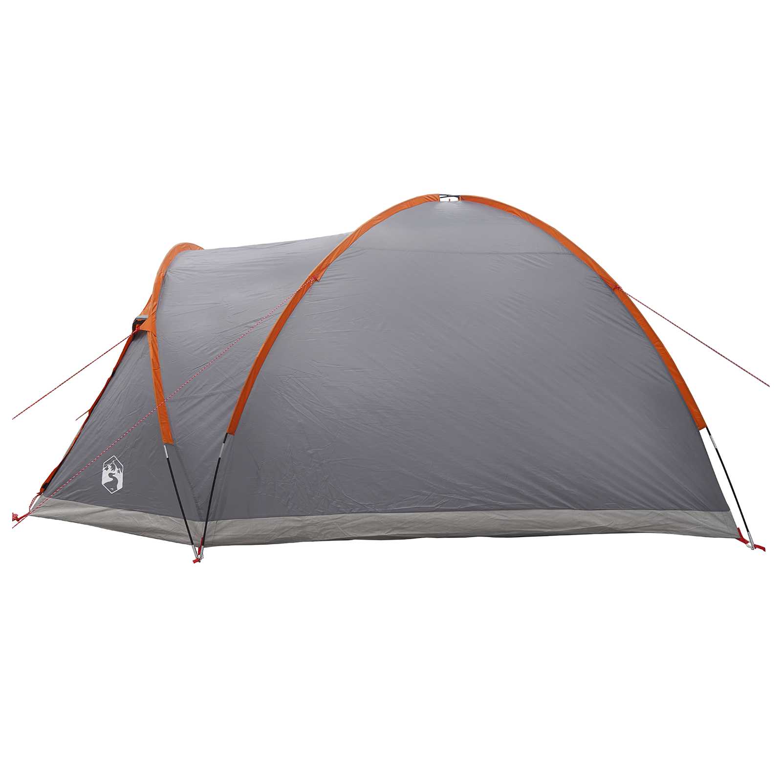 vidaXL Cabin Tent Grey and Orange 4-Person Polyester and Steel