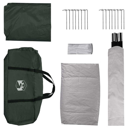 vidaXL Cabin Tent with Roof Army green 4-Person Polyester and Steel