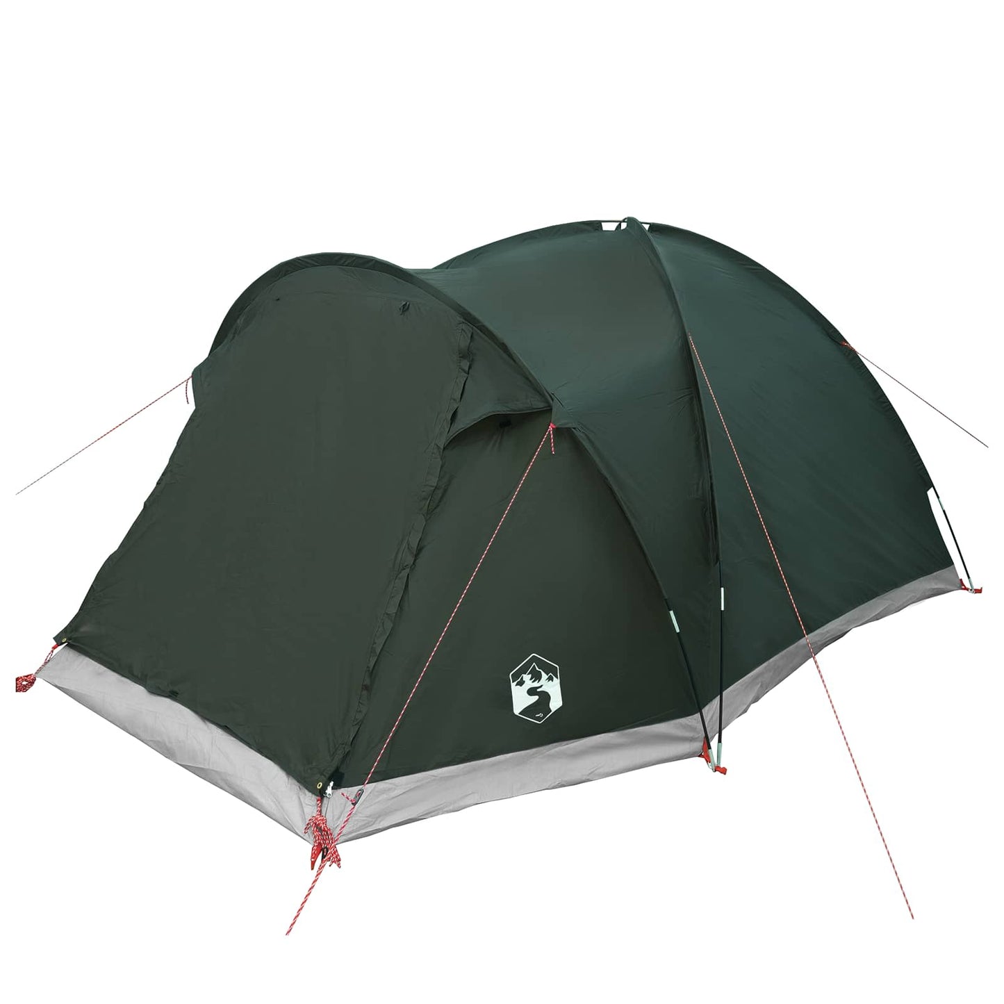vidaXL Cabin Tent with Roof Army green 4-Person Polyester and Steel