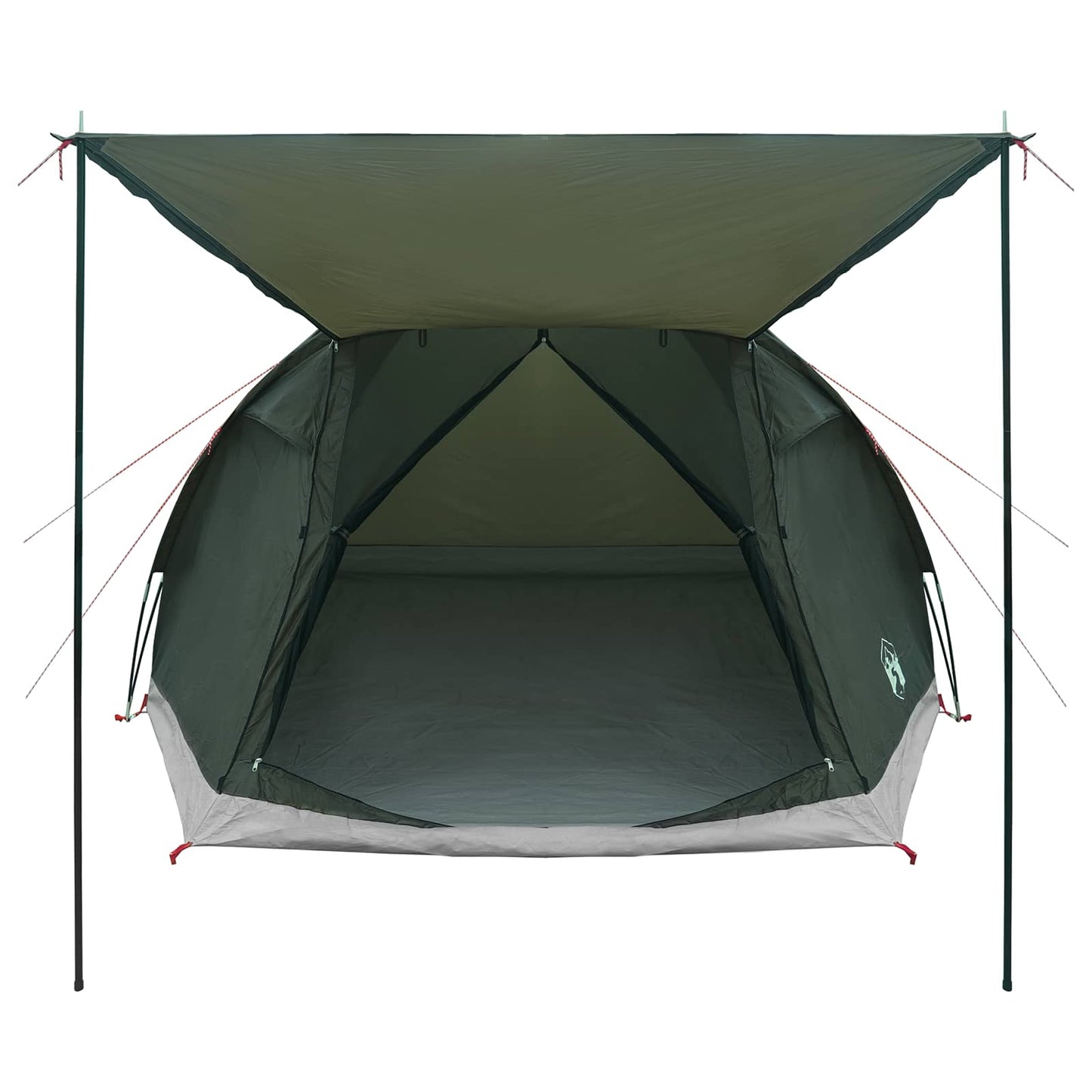 vidaXL Cabin Tent with Roof Army green 4-Person Polyester and Steel