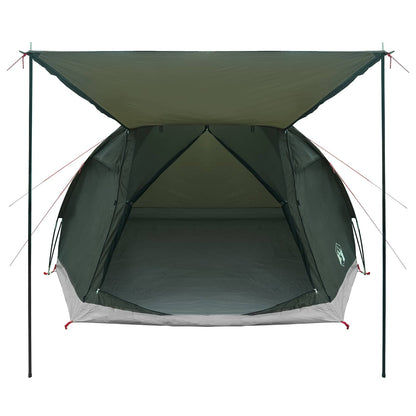vidaXL Cabin Tent with Roof Army green 4-Person Polyester and Steel