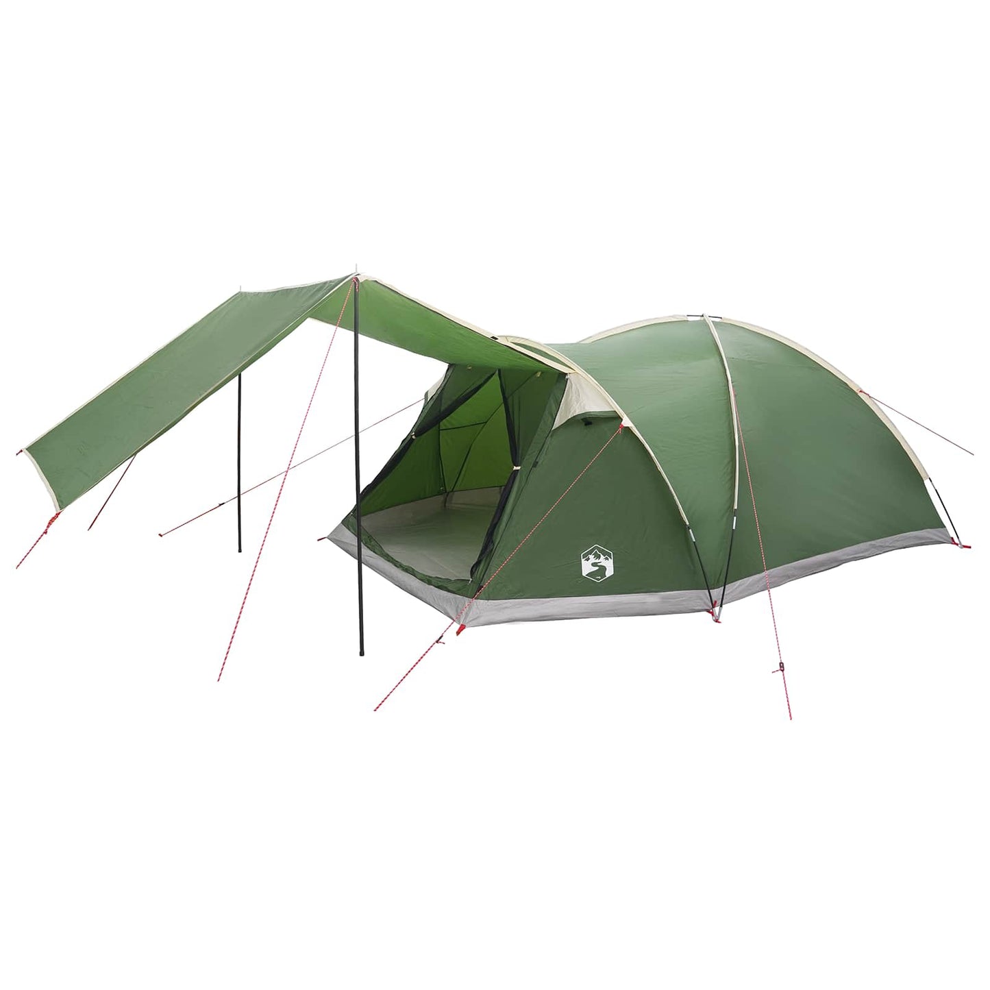 vidaXL Cabin Tent with Roof Green 6-Person Polyester and Steel