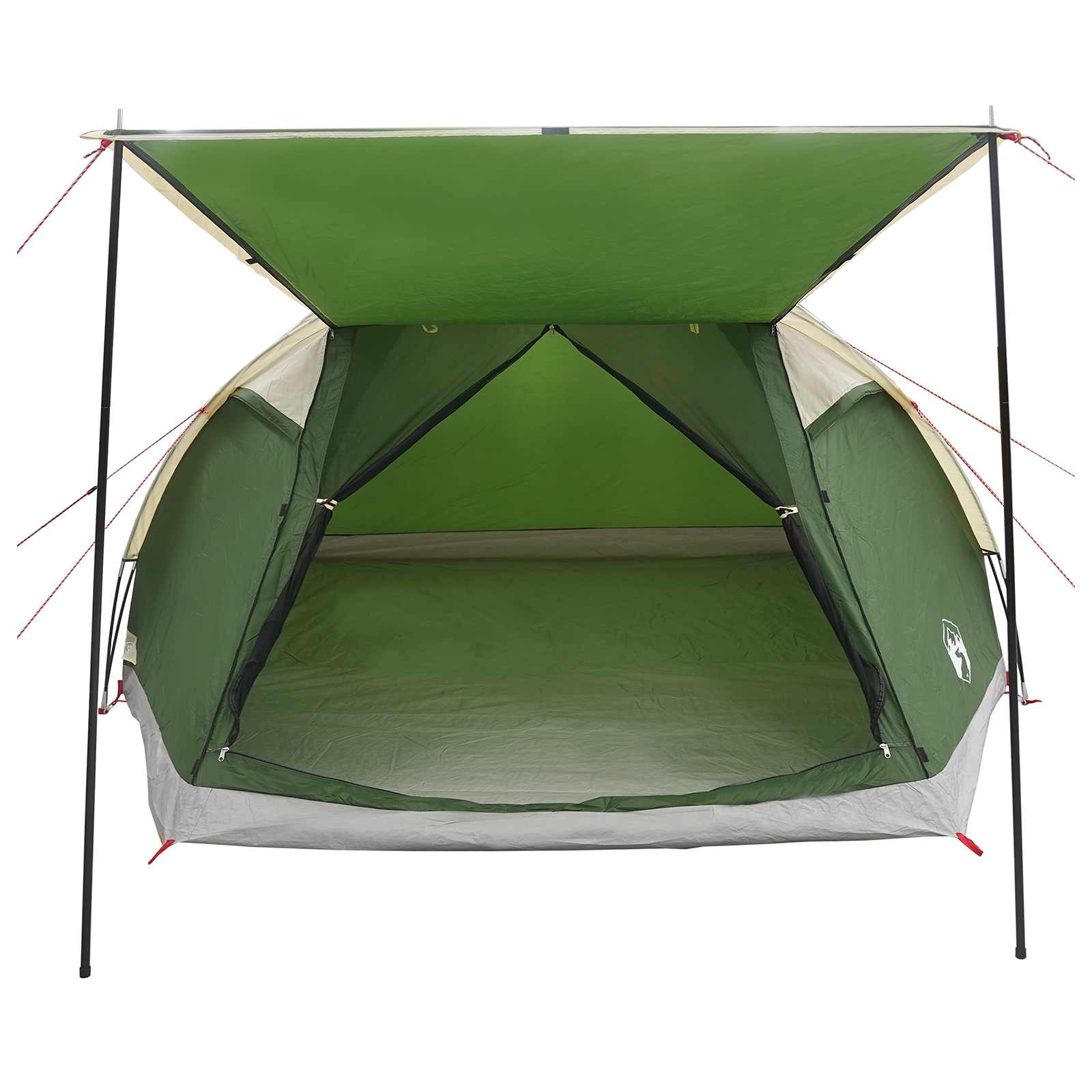 vidaXL Cabin Tent with Roof Green 6-Person Polyester and Steel