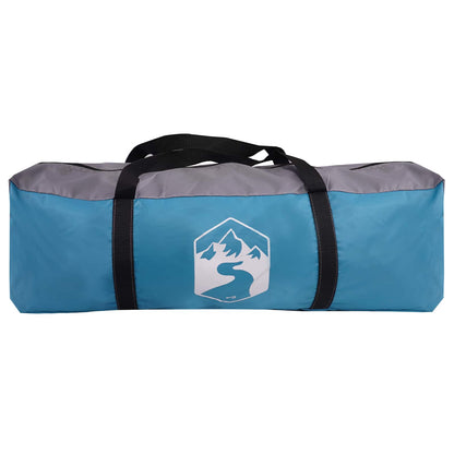vidaXL Cabin Tent with Roof Blue 6-Person Polyester and Steel