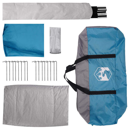 vidaXL Cabin Tent with Roof Blue 6-Person Polyester and Steel