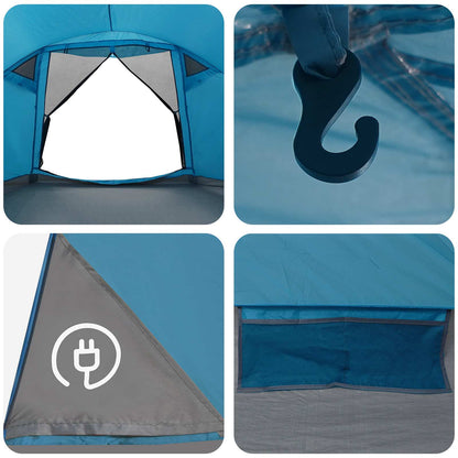 vidaXL Cabin Tent with Roof Blue 6-Person Polyester and Steel