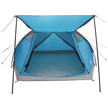 vidaXL Cabin Tent with Roof Blue 6-Person Polyester and Steel