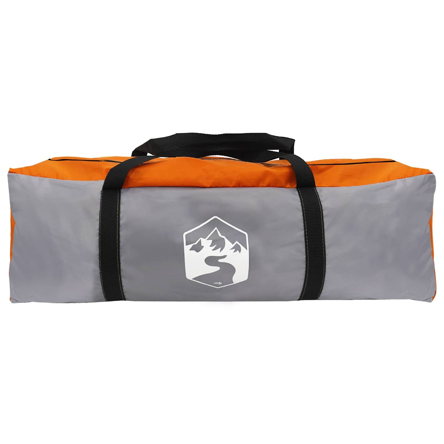 vidaXL Cabin Tent Grey and Orange 6-Person Polyester and Steel